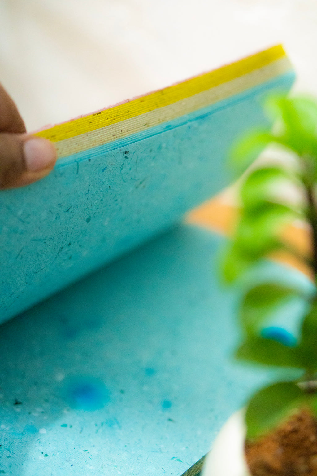 Recycled Paper Notebook – Water Hyacinth & Veggie Peel