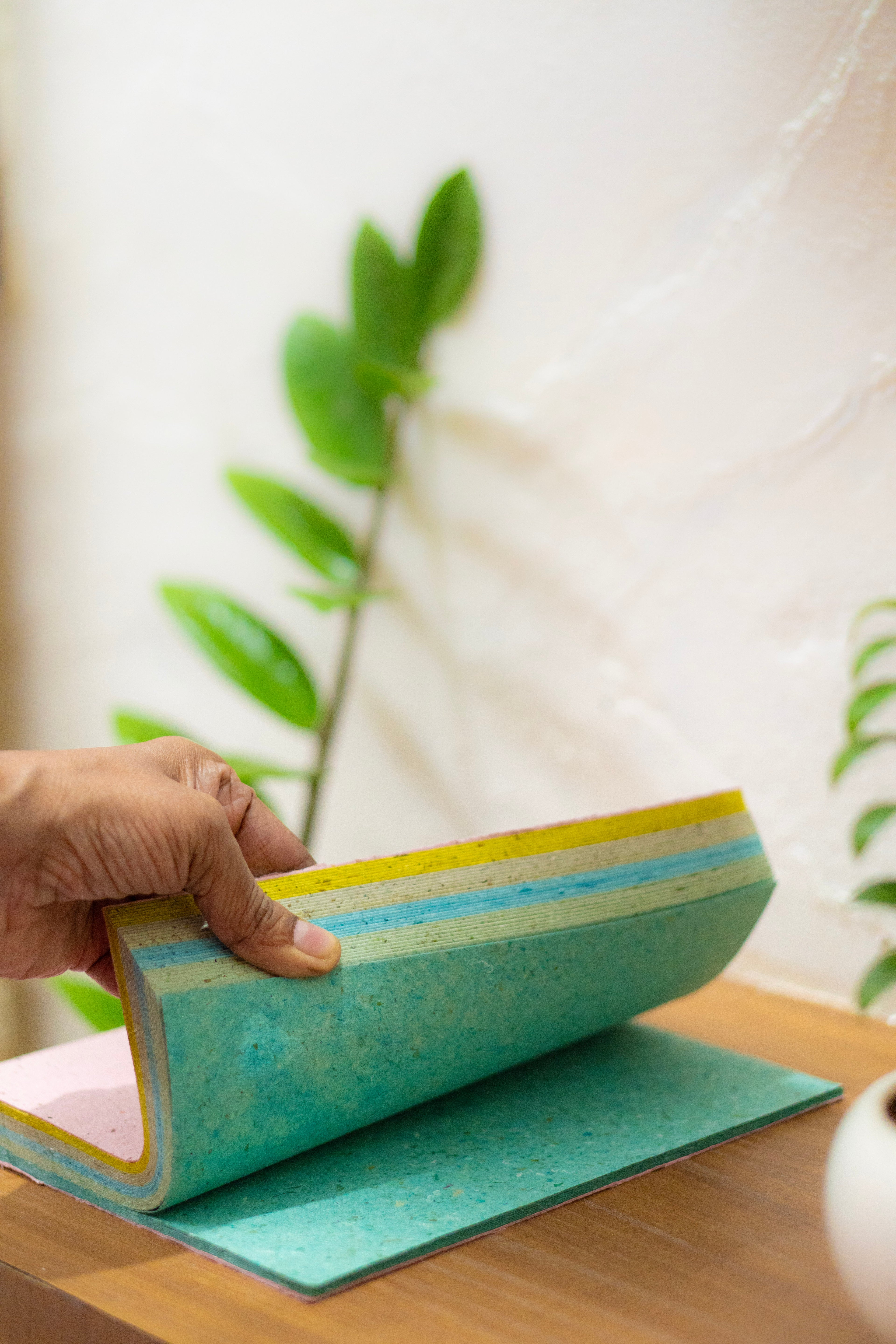 Recycled Paper Notebook – Water Hyacinth & Veggie Peel