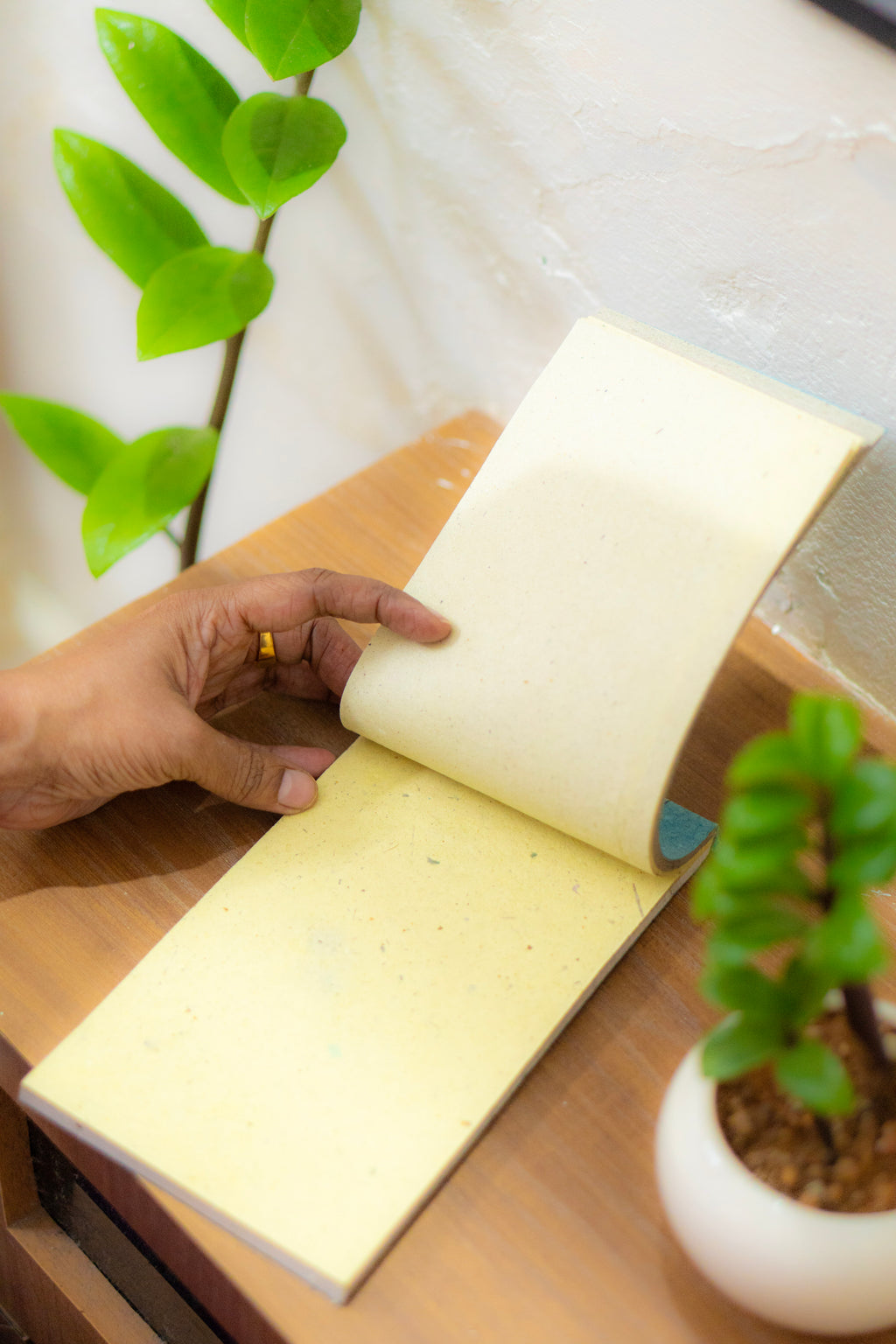 Recycled Paper Notepad – Water Hyacinth & Veggie Peel