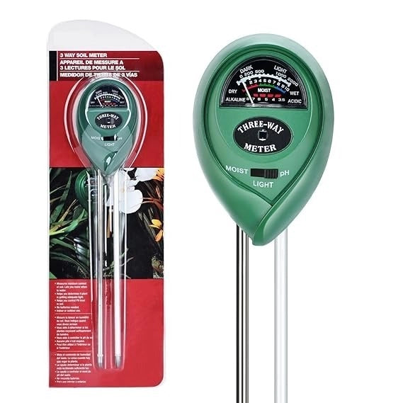 3-in-1 Solar Soil Tester – Moisture, pH & Light Meter (Pack of 2)