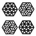 Zeta Handcrafted Recycled Rubber Coaster - Set of 2 or 4