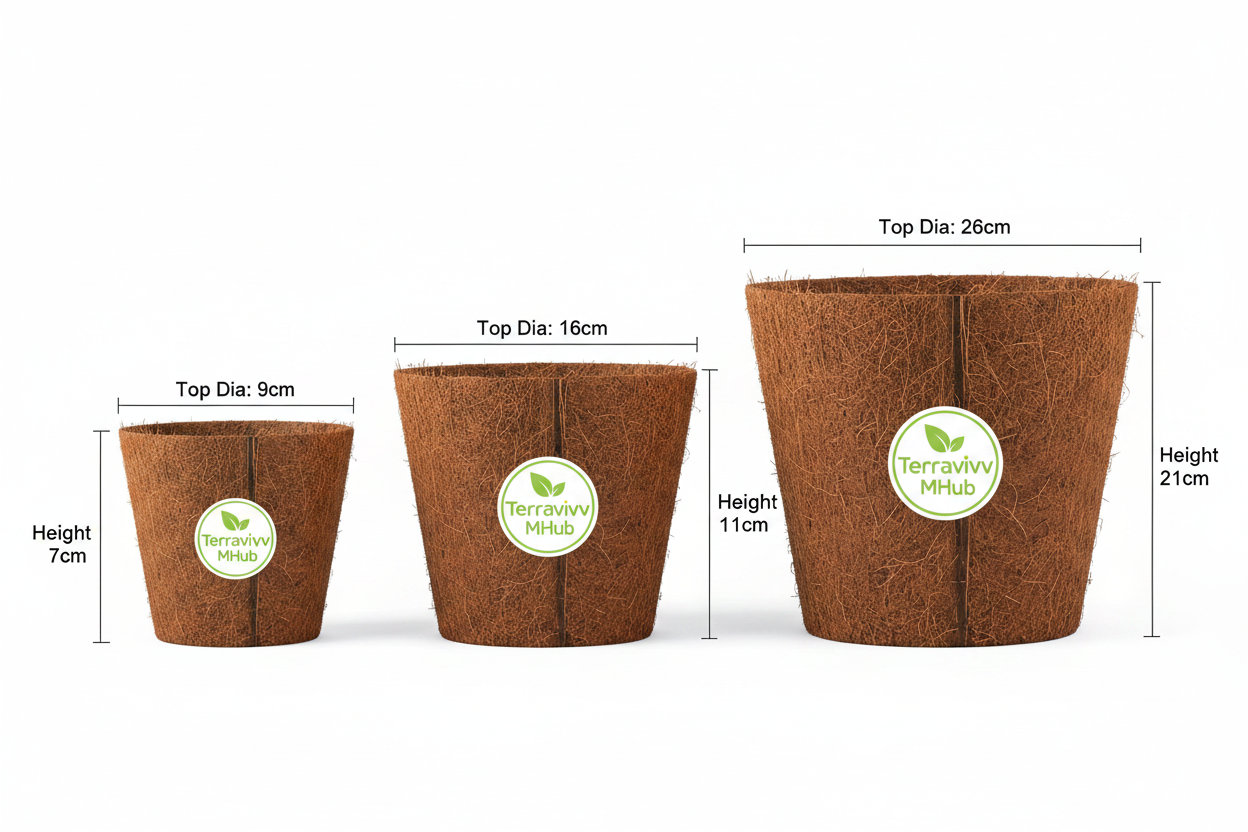 Terravivv Coir Pots – 3 Sizes